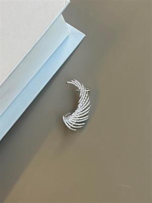 Taşlı Kıkırdak Küpe - Gümüş