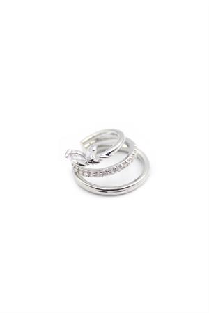 Taşlı Kıkırdak Küpe - Gümüş