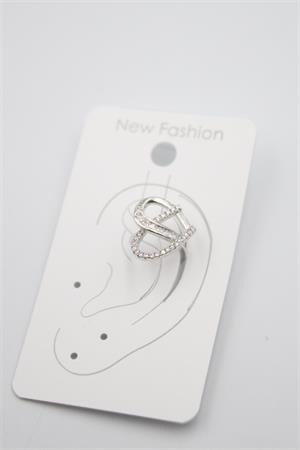 Taşlı Kıkırdak Küpe - Gümüş