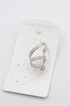 Taşlı Kıkırdak Küpe - Gümüş