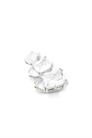 Taşlı Kıkırdak Küpe - Gümüş