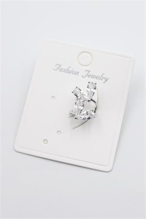 Taşlı Kıkırdak Küpe - Gümüş