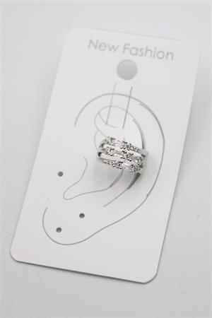 Taşlı Kıkırdak Küpe - Gümüş