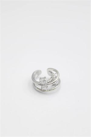 Taşlı Kıkırdak Küpe - Gümüş