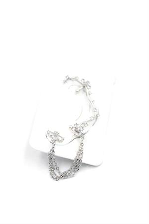 Taşlı Kıkırdak Küpe - Gümüş