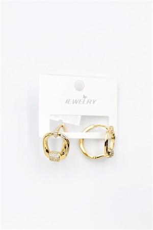 Taşlı Küpe - Altın