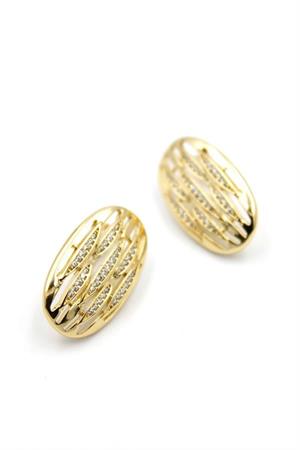 Taşlı Küpe - Altın