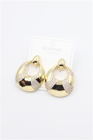 Taşlı Küpe - Altın