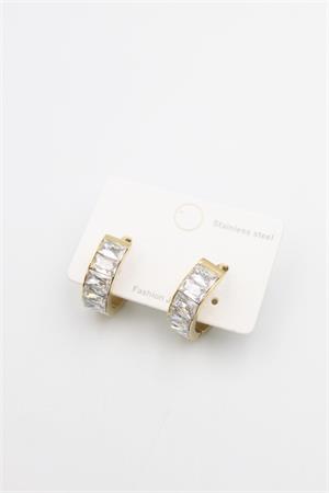 Taşlı Küpe - Altın