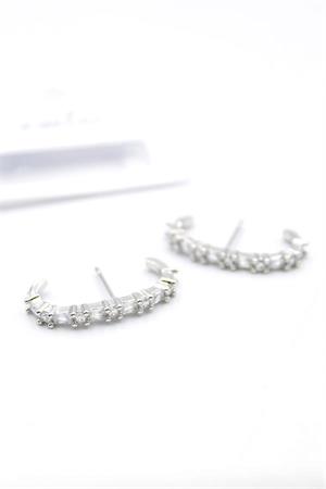 Taşlı Küpe - Gümüş