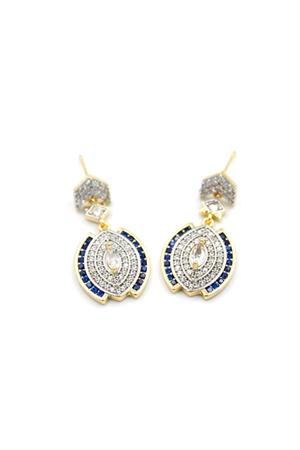 Taşlı Küpe - Mavi