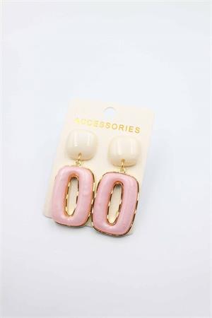 Taşlı Küpe - Pembe