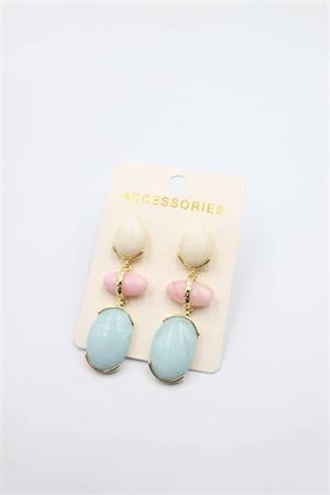 Taşlı Küpe - Pembe