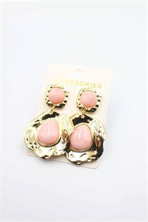 Taşlı Küpe - Pembe