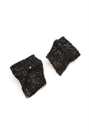 Taşlı Küpe - Siyah