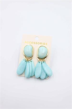 Taşlı Küpe - Turkuaz