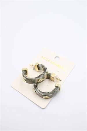 Taşlı Küpe - Yeşil