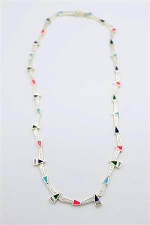 Taşlı Marka Kolye - Altın