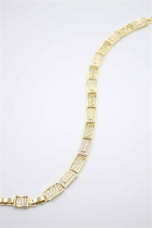 Taşlı Vip Bileklik - Altın