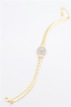 Taşlı Vip Bileklik - Altın