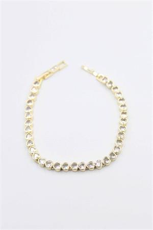 Taşlı Vip Bileklik - Altın