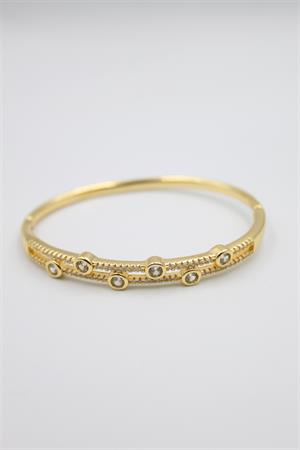 Taşlı Vip Bilezik - Altın