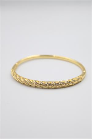 Taşlı Vip Bilezik - Altın