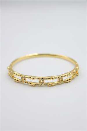 Taşlı Vip Bilezik - Altın