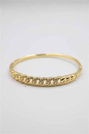 Taşlı Vip Bilezik - Altın