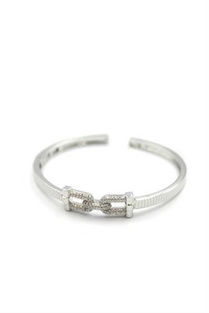 Taşlı Vip Bilezik - Gümüş