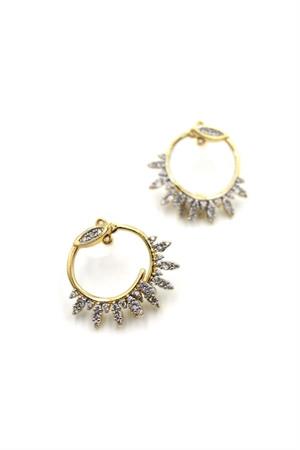 Taşlı Vip Küpe - Altın