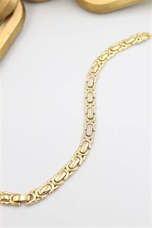 Taşlı Xuping Bileklik - Altın