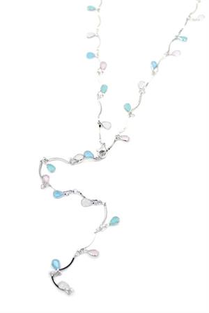 Taşlı Y Kolye - Gümüş