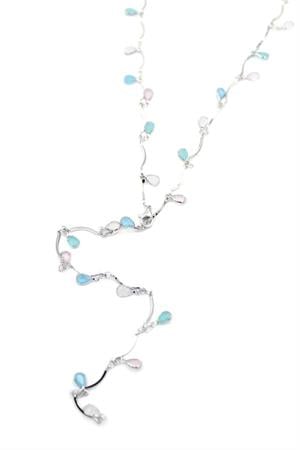 Taşlı Y Kolye - Gümüş