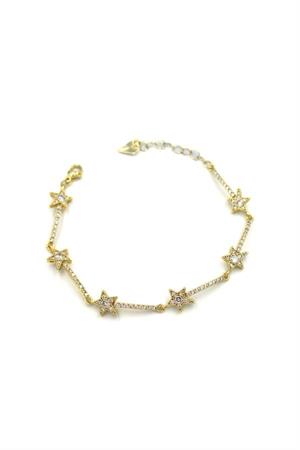 Taşlı Yıldız Bileklik - Altın