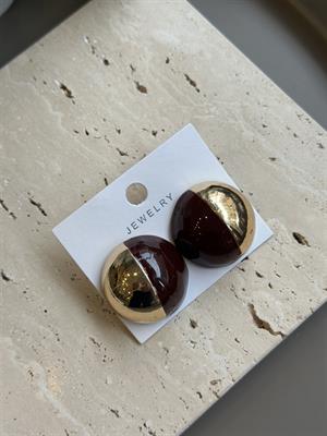 Top Küpe - Kahverengi