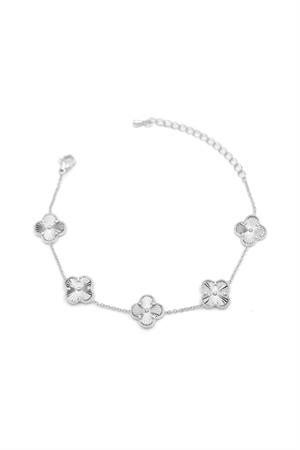VC Yonca Bileklik - Büyük Boy - Gümüş