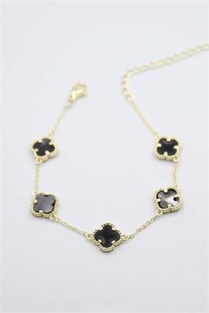 Vc Yonca Bileklik - Siyah