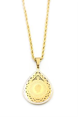 Yarımlık Damla Kolye - Altın