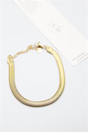Yılan Zincir Bileklik - Altın