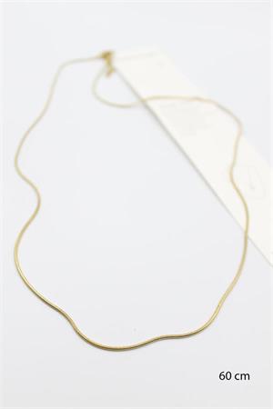 Yılan Zincir Kolye - 60cm - Altın