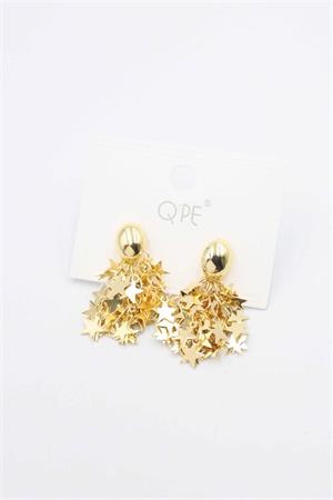 Yıldız Pullu Küpe - Altın