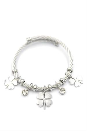 Yonca Charm Bilezik - Gümüş