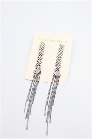 Zincir Sallantılı Küpe - Siyah