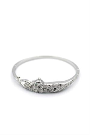 Zirkon Leopar Bilezik - Gümüş