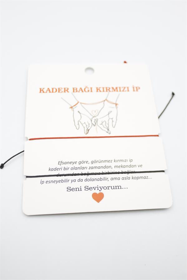 2'li Arkadaş Bilekliği - Kırmızı