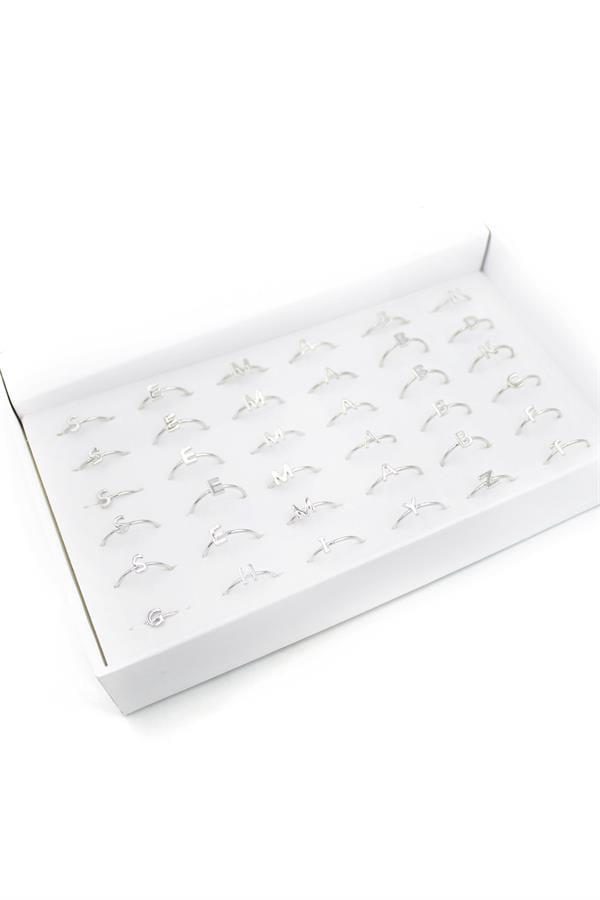 36'lı Harf Yüzük - Gümüş