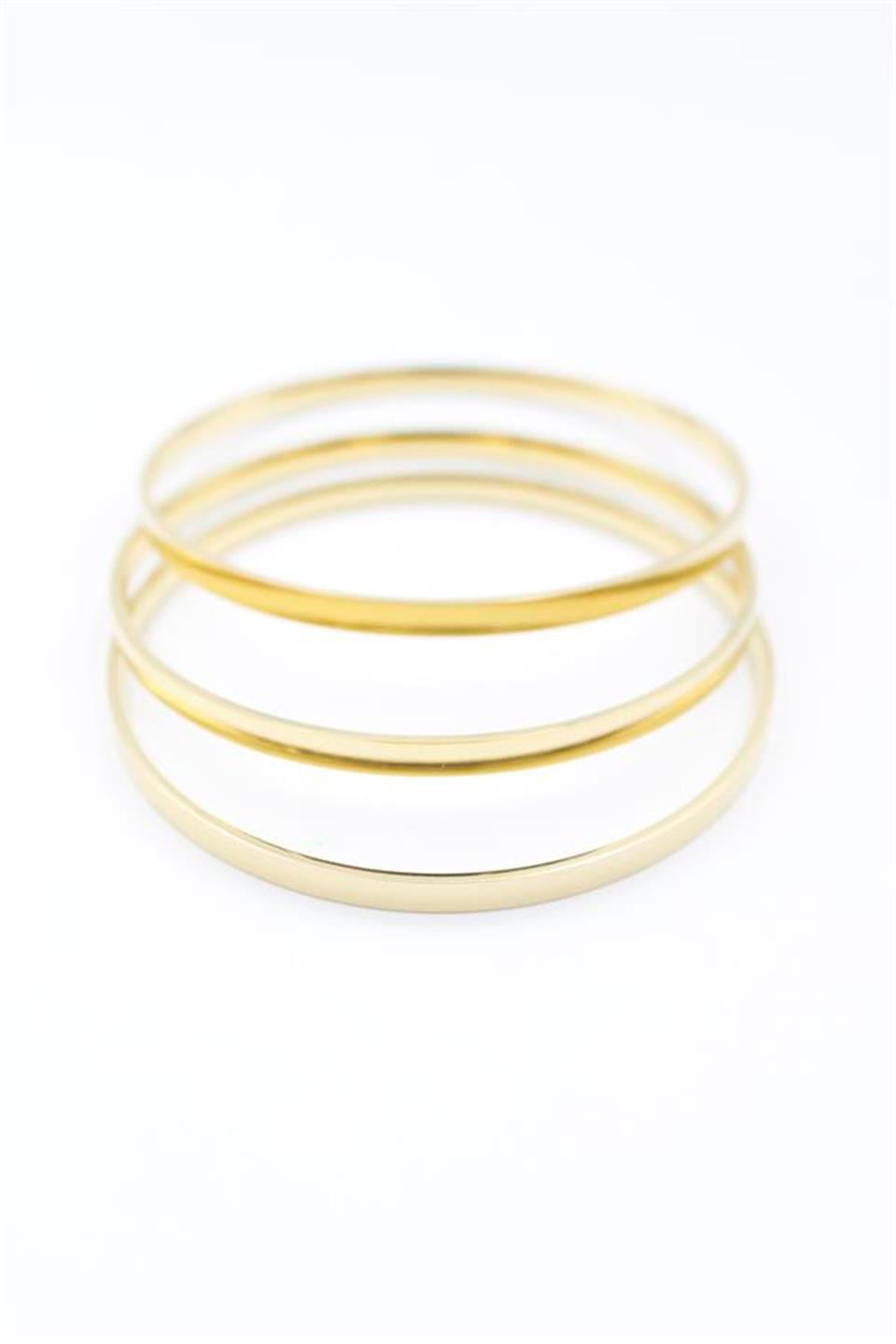 3'lü Ajda Bilezik - Altın