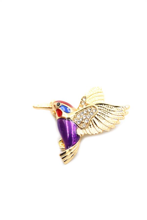 Arı Kuşu Broş - Mor