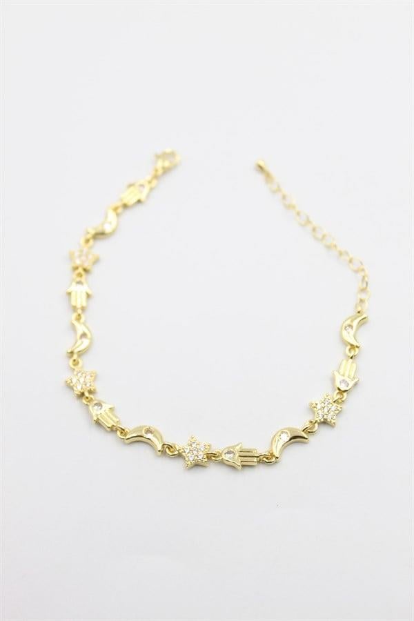 Ay Yıldız Bileklik - Altın